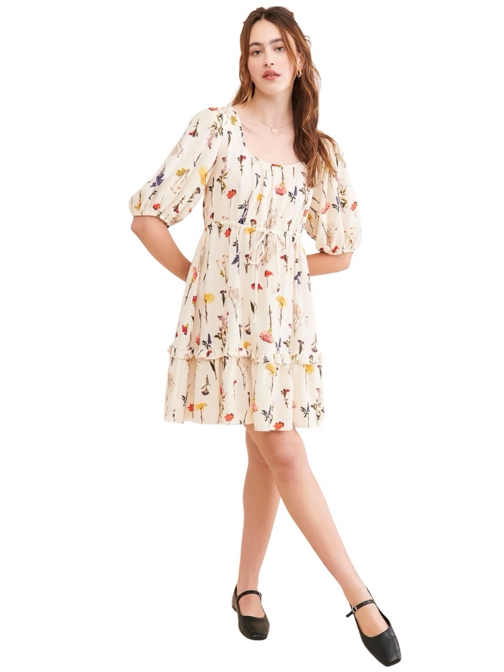 Lisa Says Gah Leila Floral Baby Doll Dress